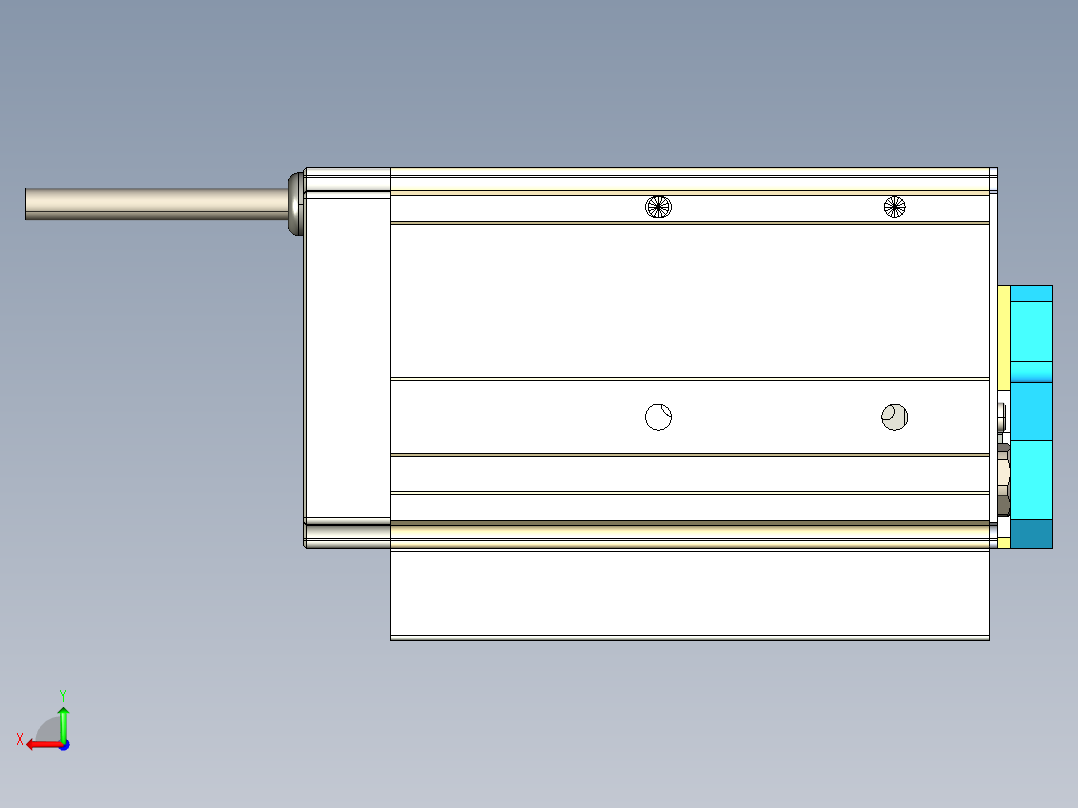 威洛博LES小滑台LES16-Lxx-S50-BL后视图