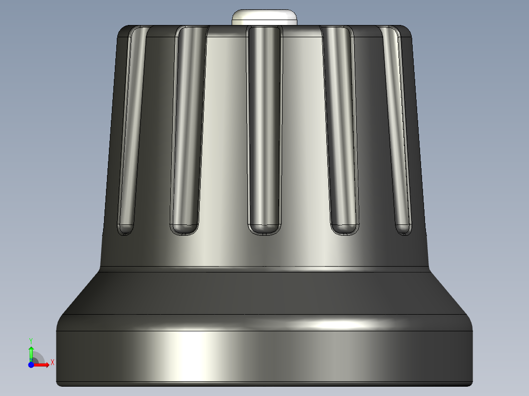 用于旋转编码器的带6mmD轴的16mm旋钮前视图