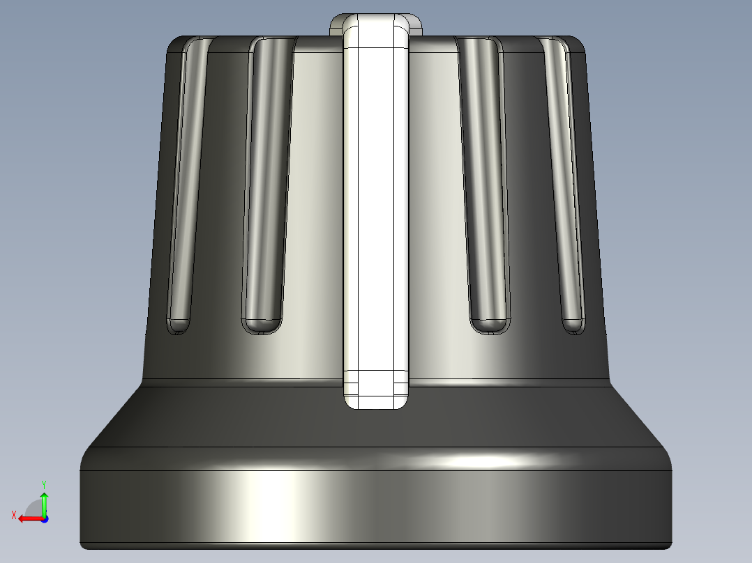 用于旋转编码器的带6mmD轴的16mm旋钮后视图