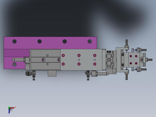 带浮动功能气动上料机构俯视缩略图