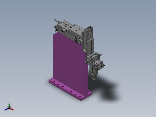 带浮动功能气动上料机构正等轴测缩略图