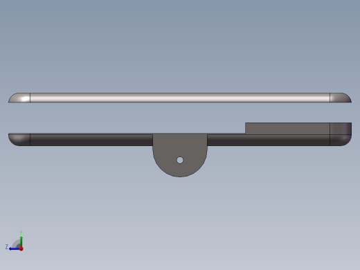 小型电脑桌设计模型右视缩略图