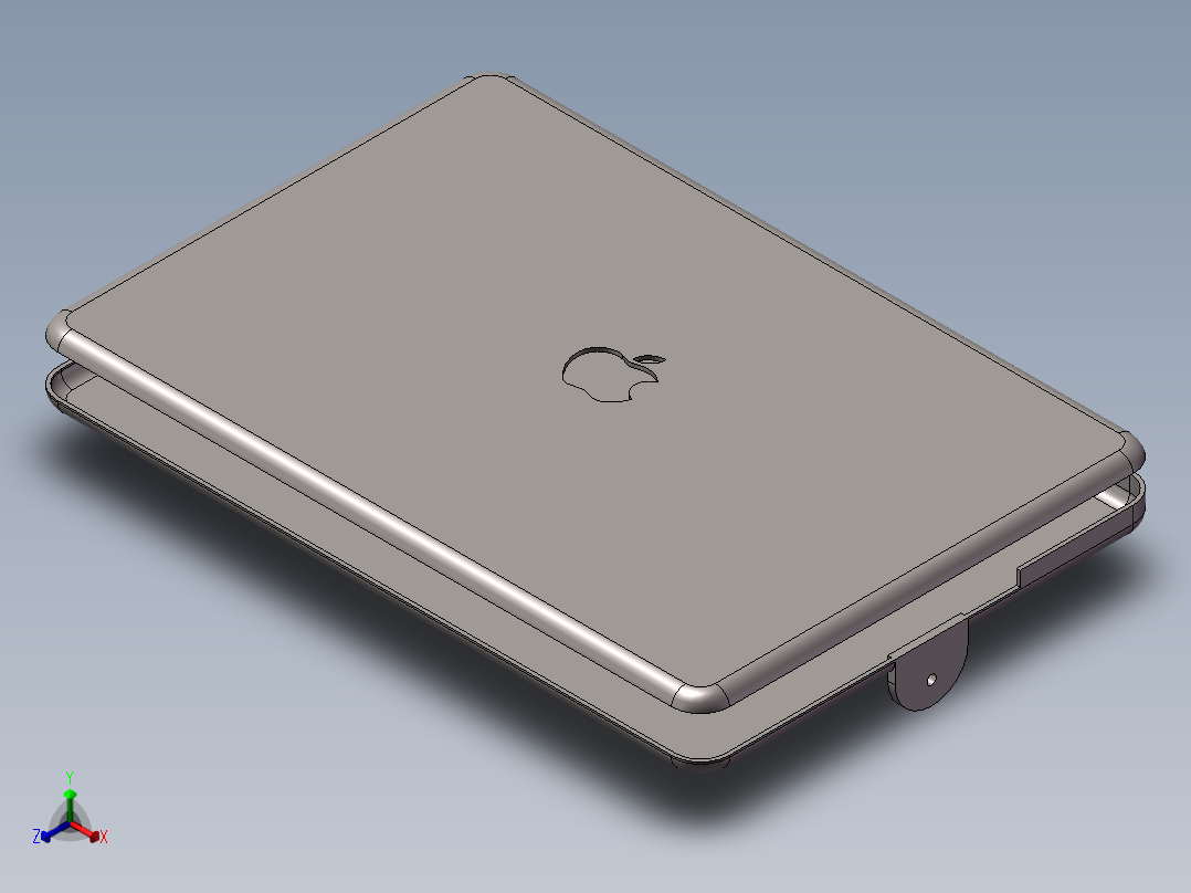 小型电脑桌设计模型正等轴测图