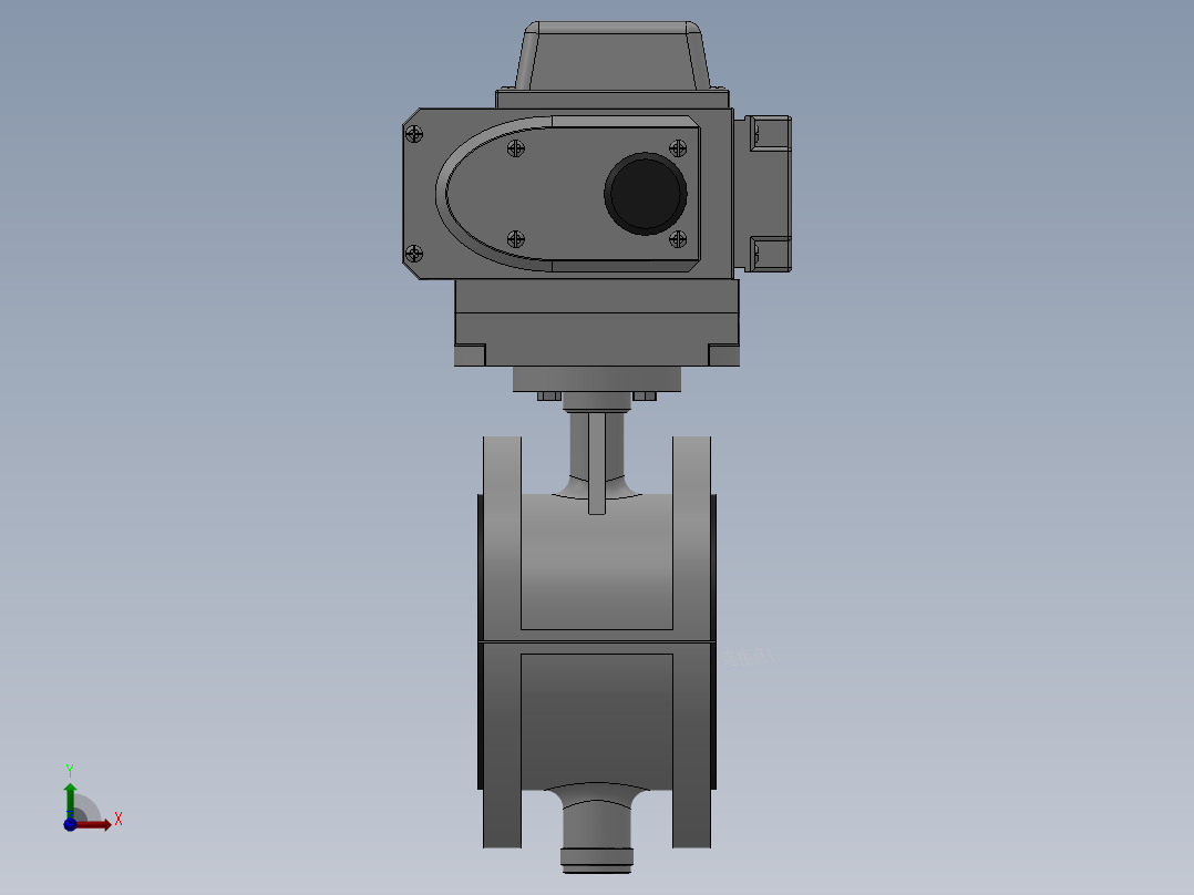 法兰式电动蝶阀-304 DN50-DN400前视图