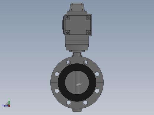 法兰式电动蝶阀-304 DN50-DN400右视缩略图