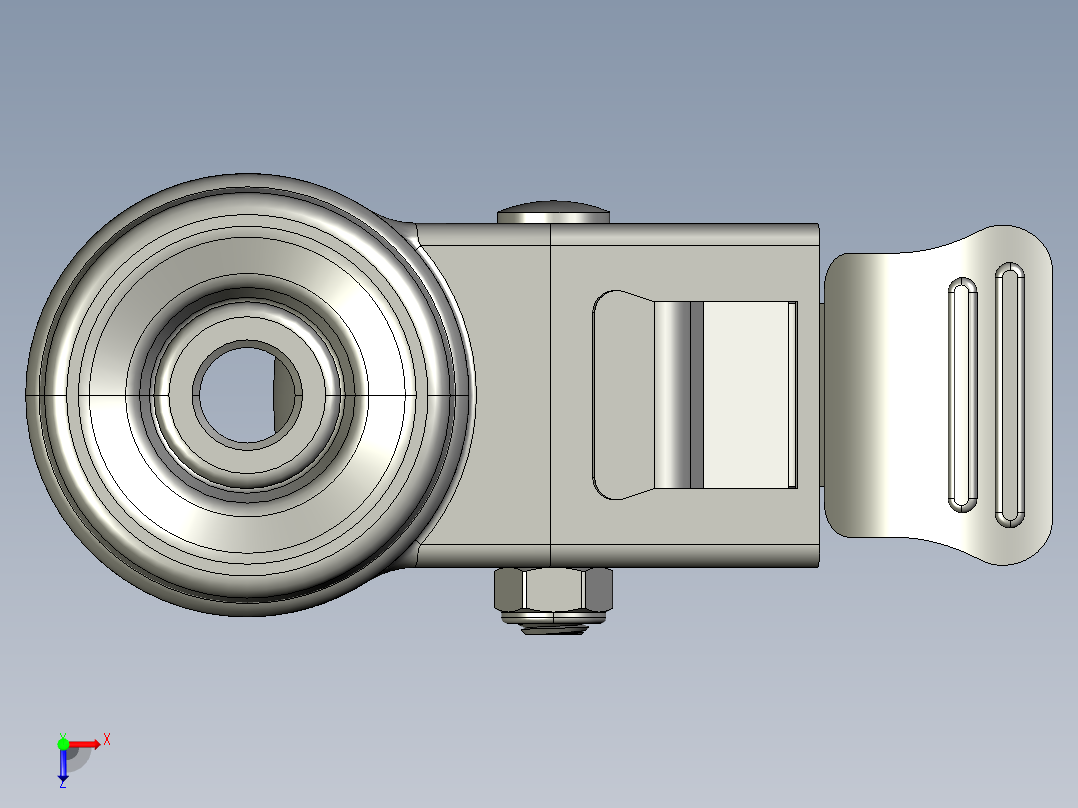 标准脚轮-WH-5083H-76 3in SWIVEL BRAKE BOLT HOLE H=104俯视图
