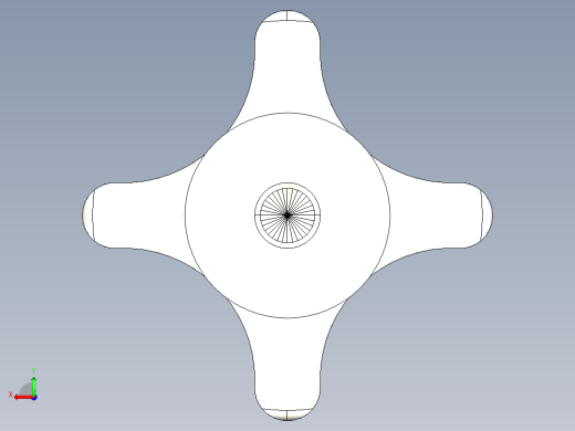 星型把手(B)2470-3D多系列多零件图纸模型后视缩略图