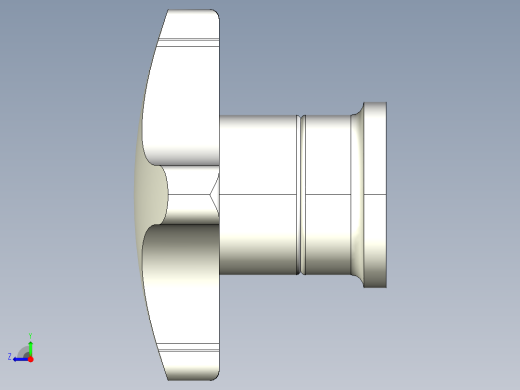 星型把手(B)2470-3D多系列多零件图纸模型右视缩略图