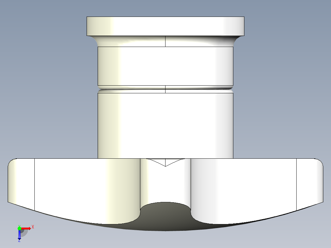 星型把手(B)2470-3D多系列多零件图纸模型俯视图