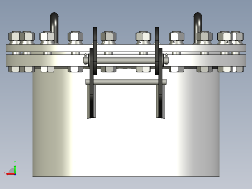 管道舱口压紧结构后视缩略图