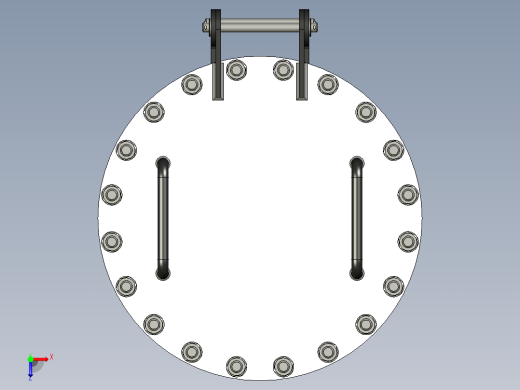 管道舱口压紧结构俯视缩略图