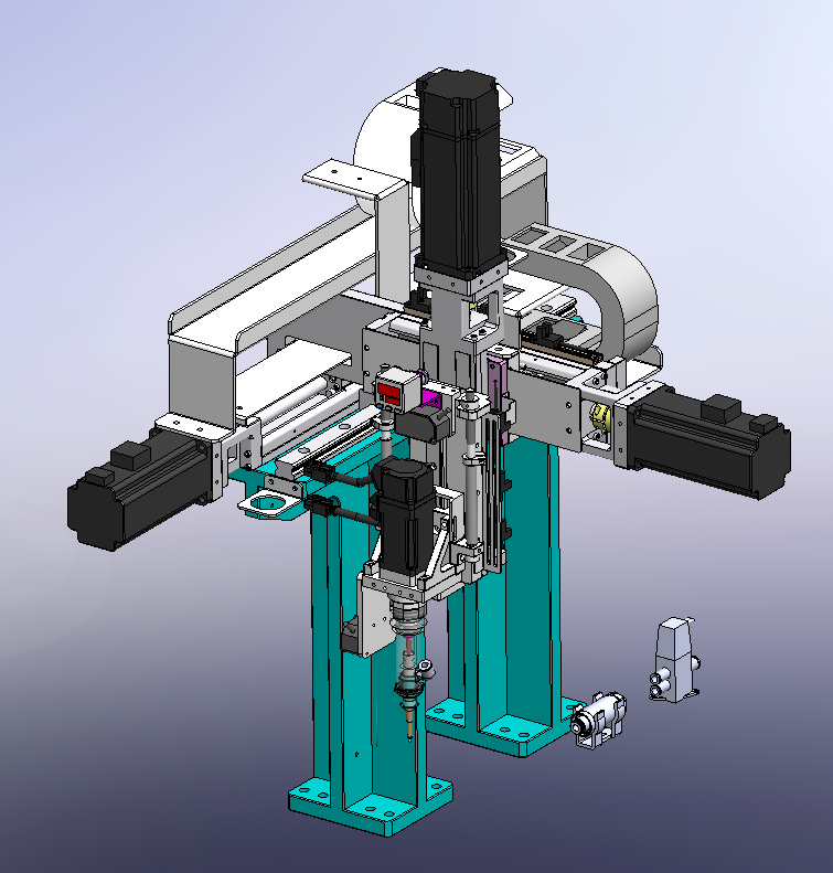 在线式双工位PCB板螺丝机sw2018可编辑