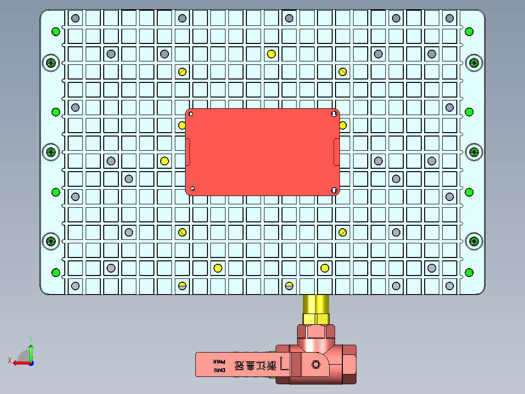 CNC笔记本CNC工装夹具三维模型1后视图
