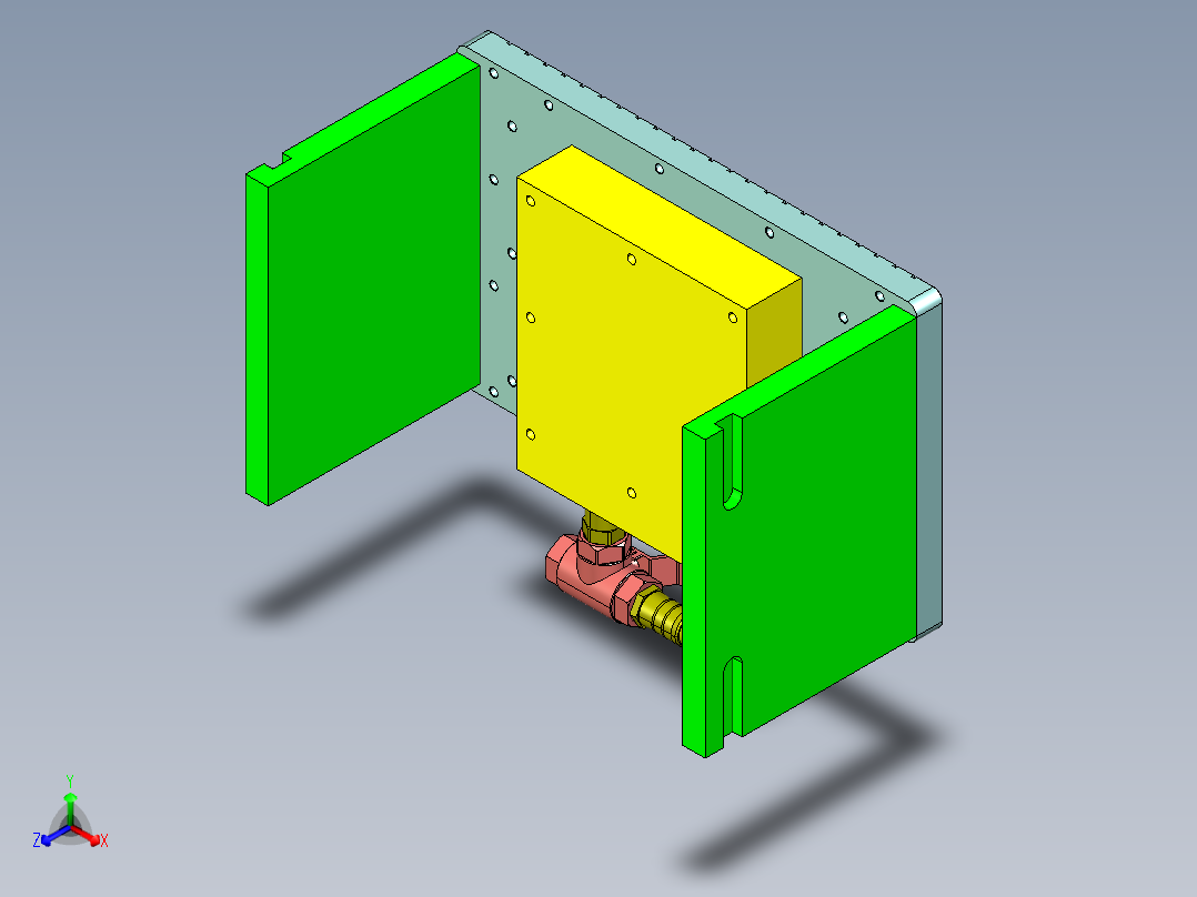 CNC笔记本CNC工装夹具三维模型1正等轴测图