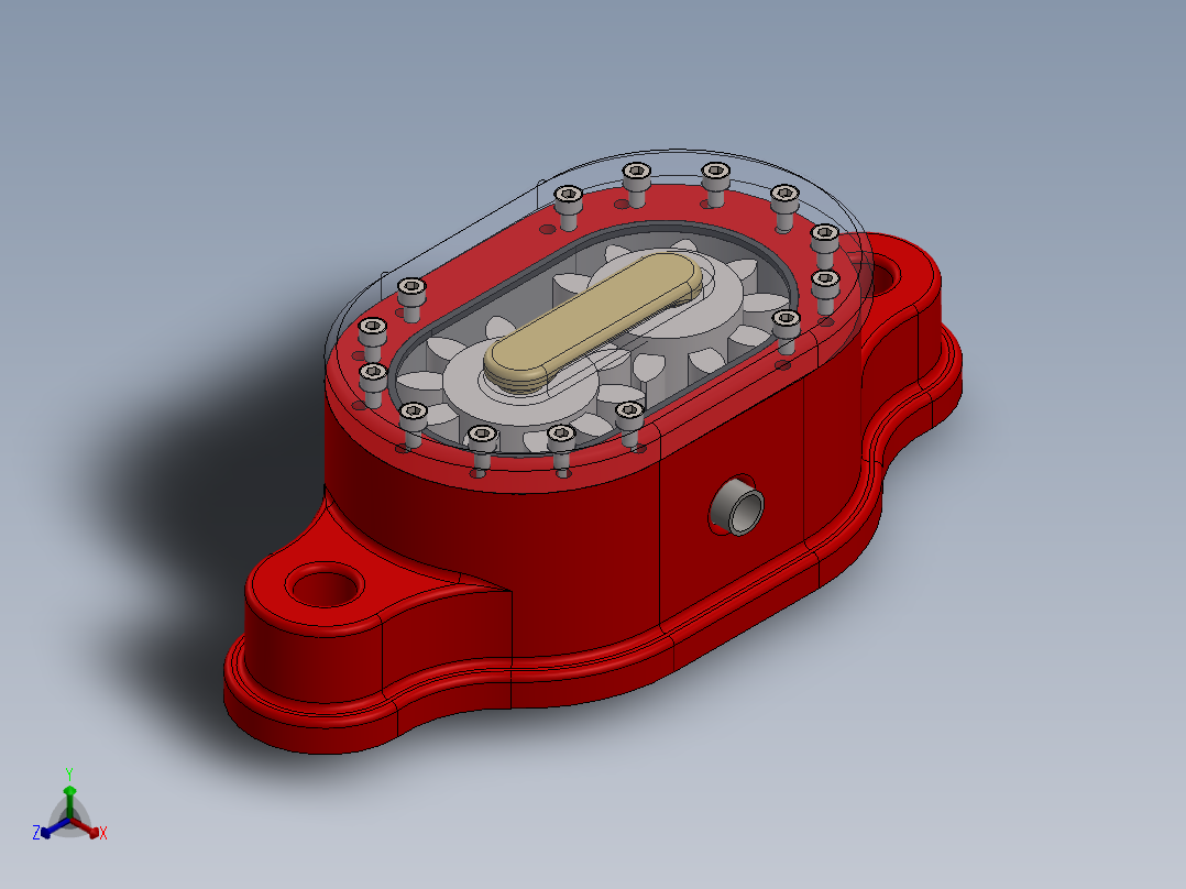 齿轮泵正等轴测图