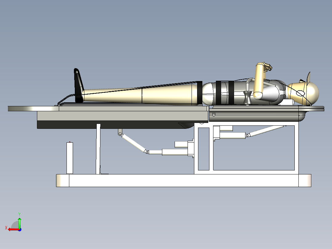 医用三维牵引床的设计后视图