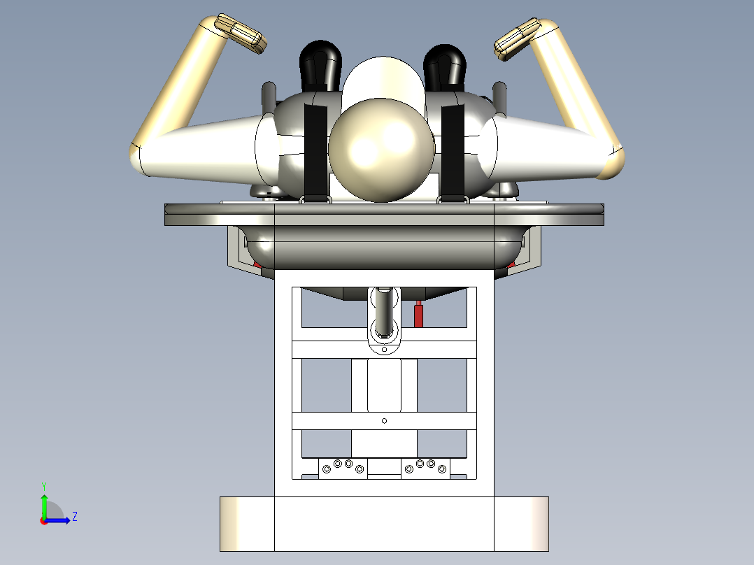 医用三维牵引床的设计左视图