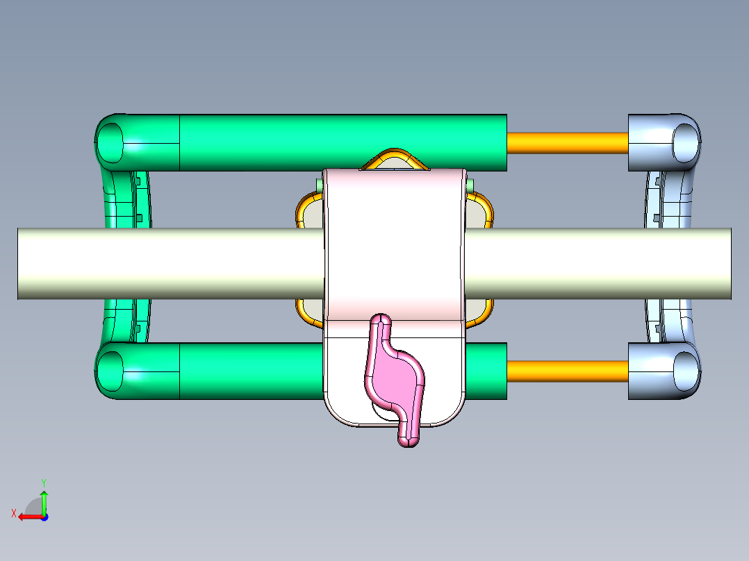 多角度旋转手机支架手机夹后视图