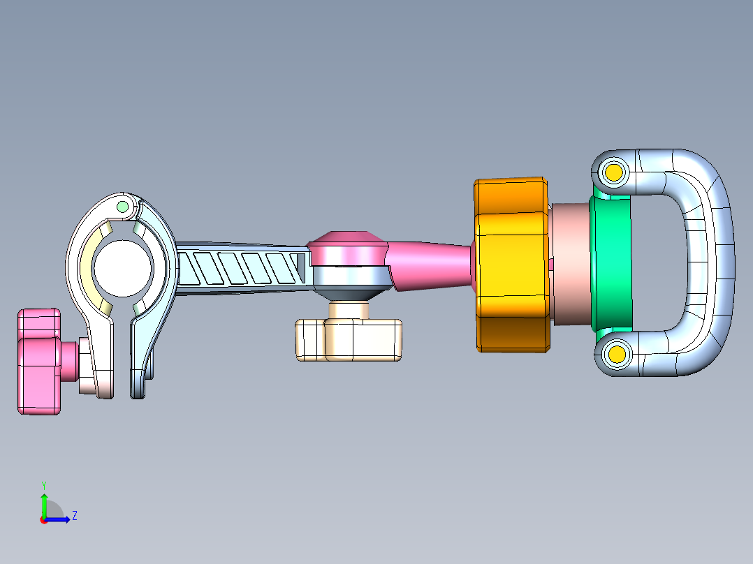 多角度旋转手机支架手机夹左视图