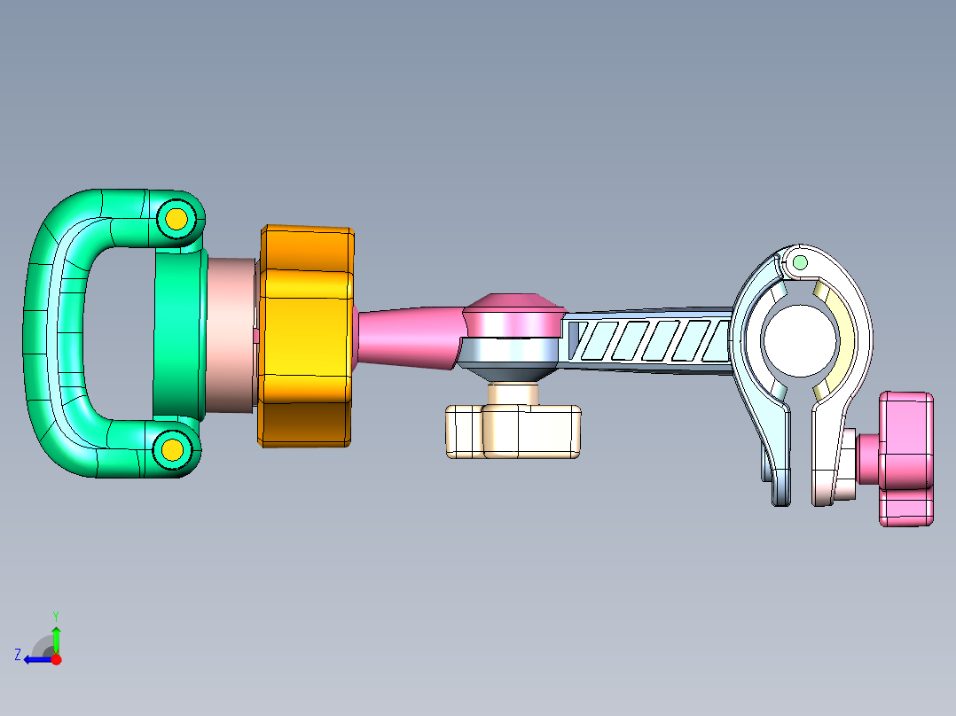 多角度旋转手机支架手机夹右视图