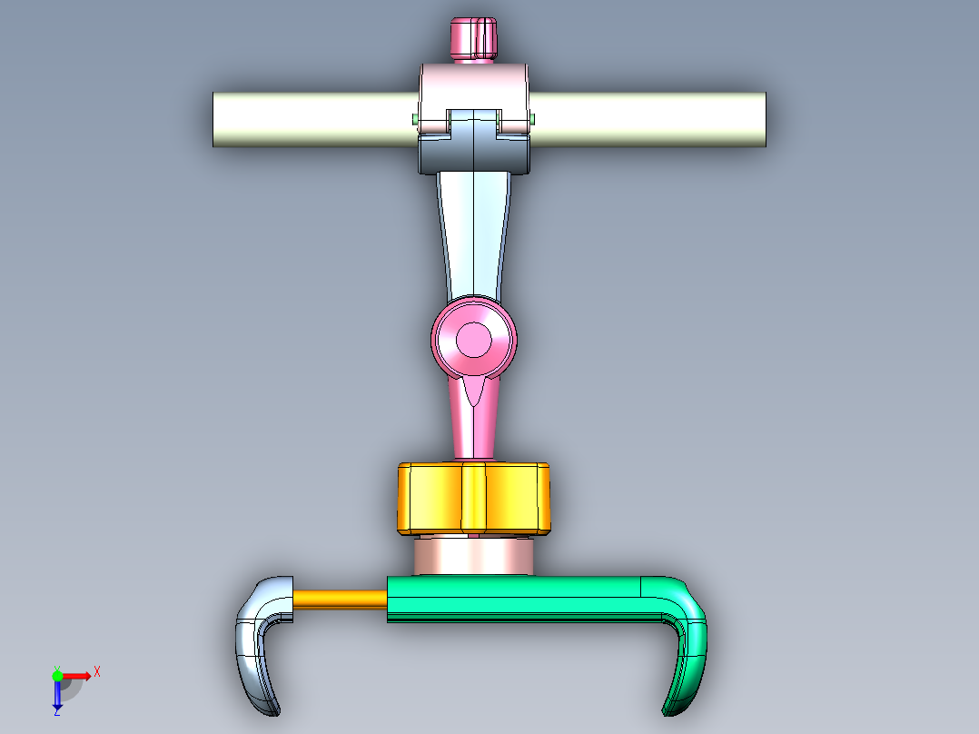 多角度旋转手机支架手机夹俯视图