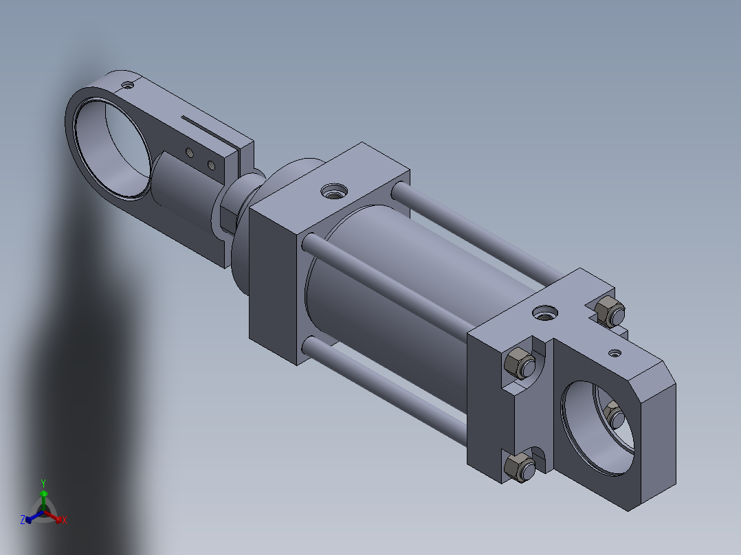 拉杆液压缸-100x56x160-mm-1.snapshot.1正等轴测图