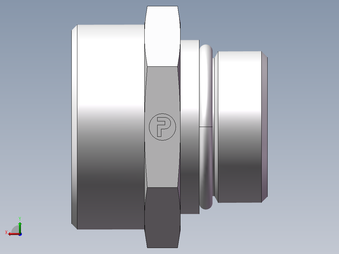 美制O圈密封接头、1CO-45-16后视图