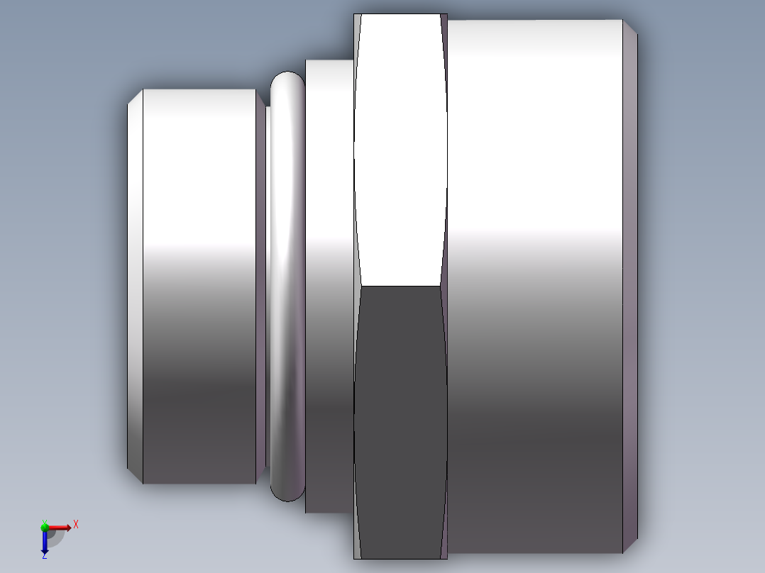 美制O圈密封接头、1CO-45-16俯视图