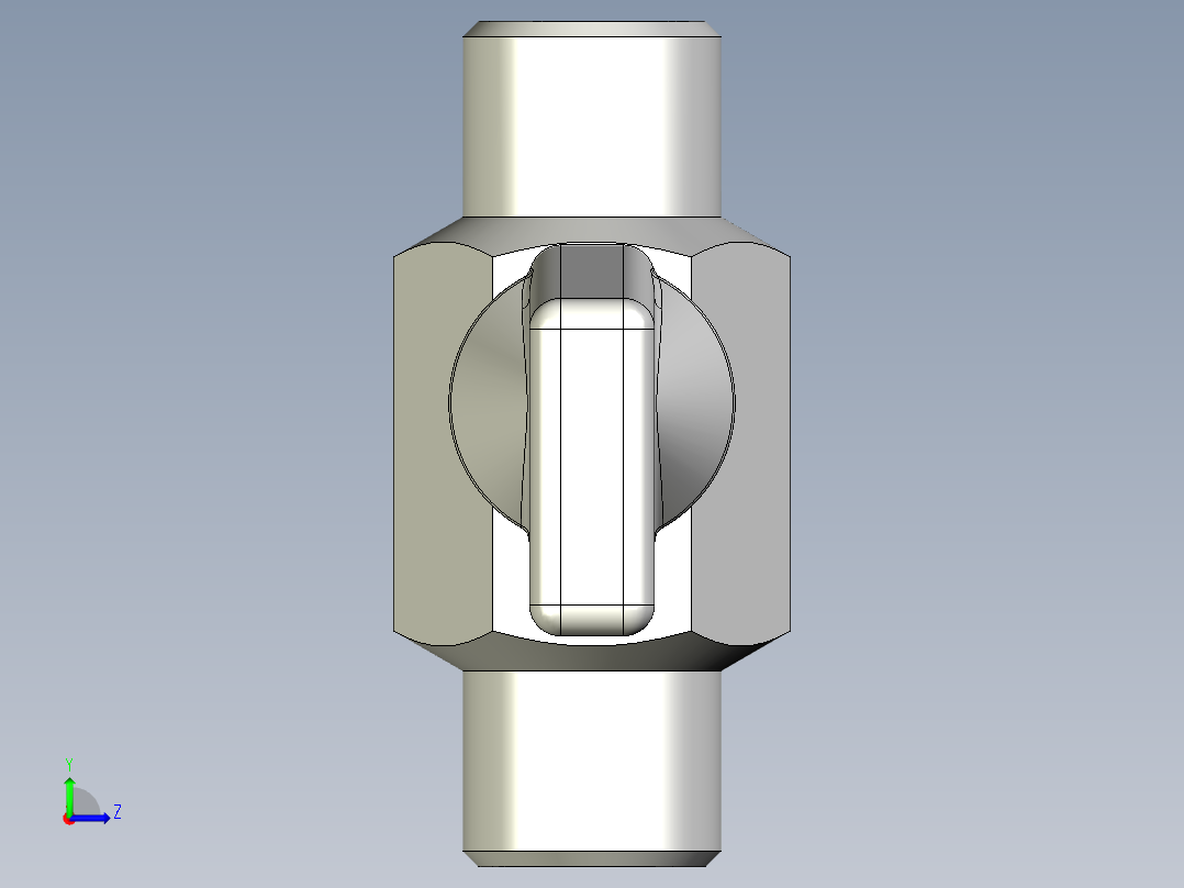 微型球阀DN7-WXF-07-03-WW左视图