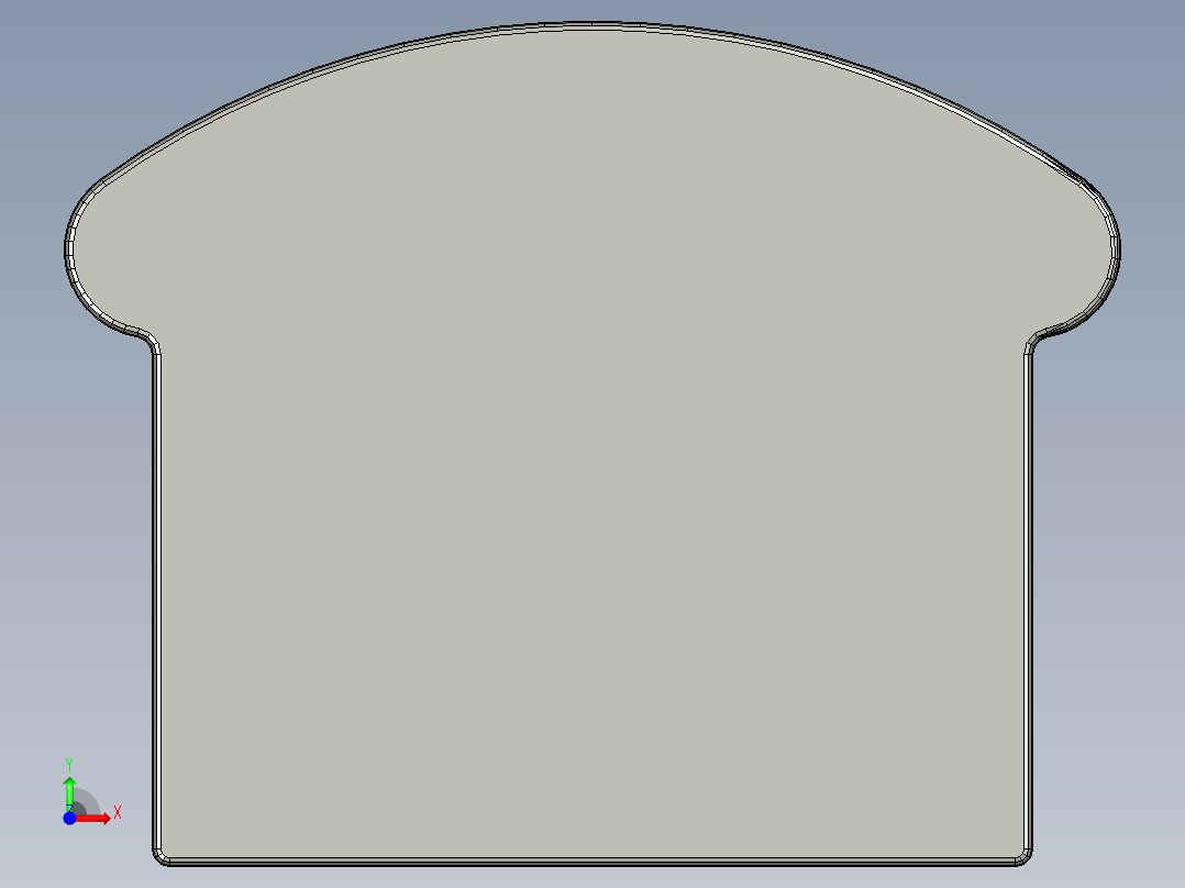 一片简单的面包前视图