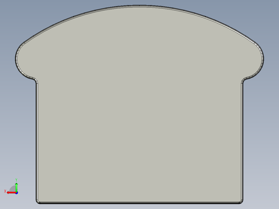 一片简单的面包后视图