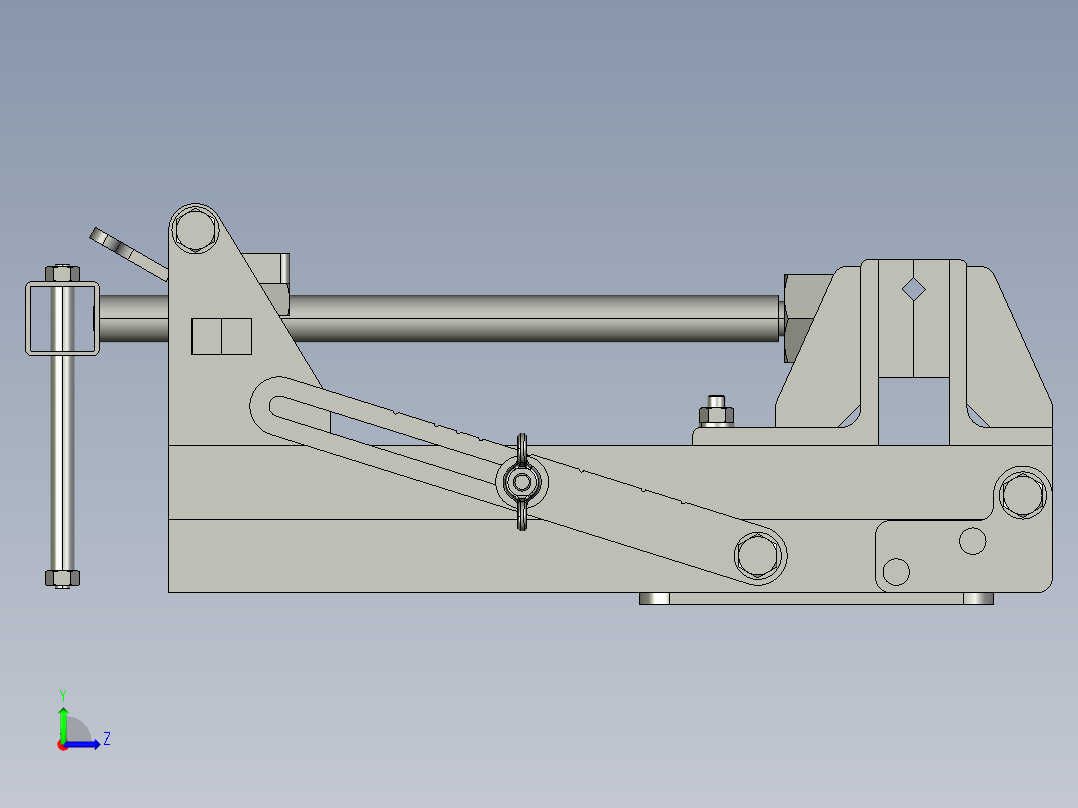 B3003908-快速释放台虎钳类型1左视图