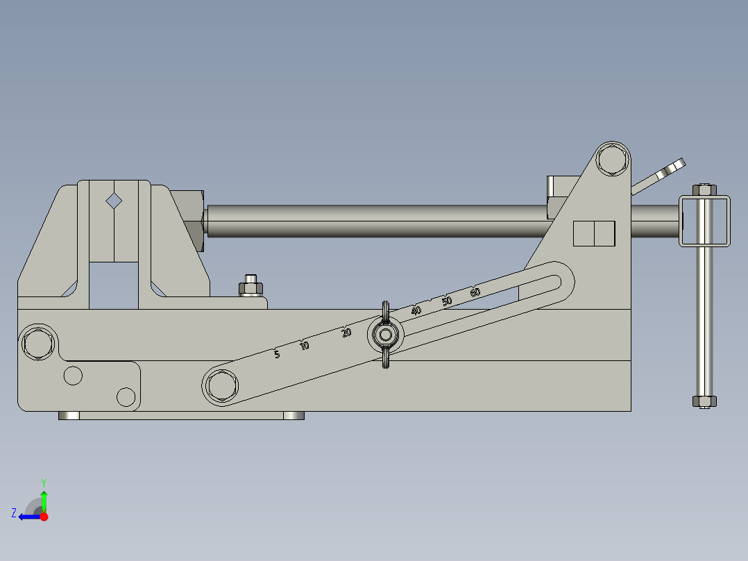 B3003908-快速释放台虎钳类型1右视图