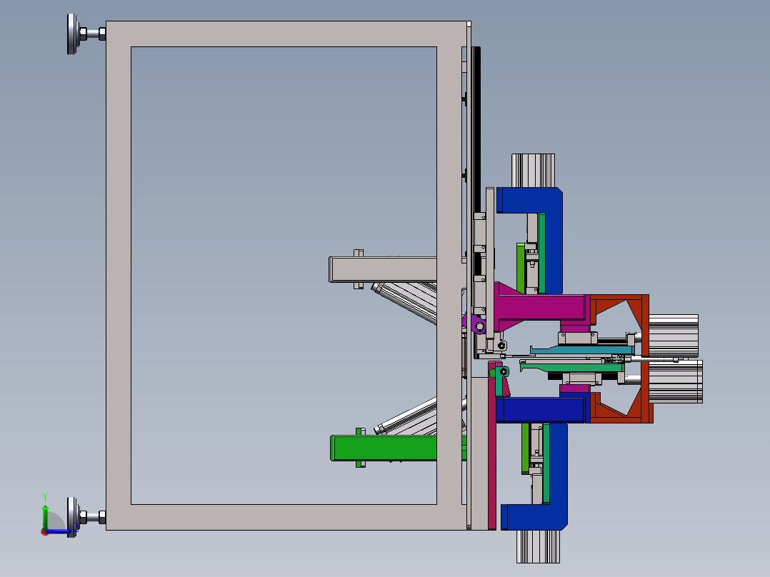 折边压边一体机  sw22左视图