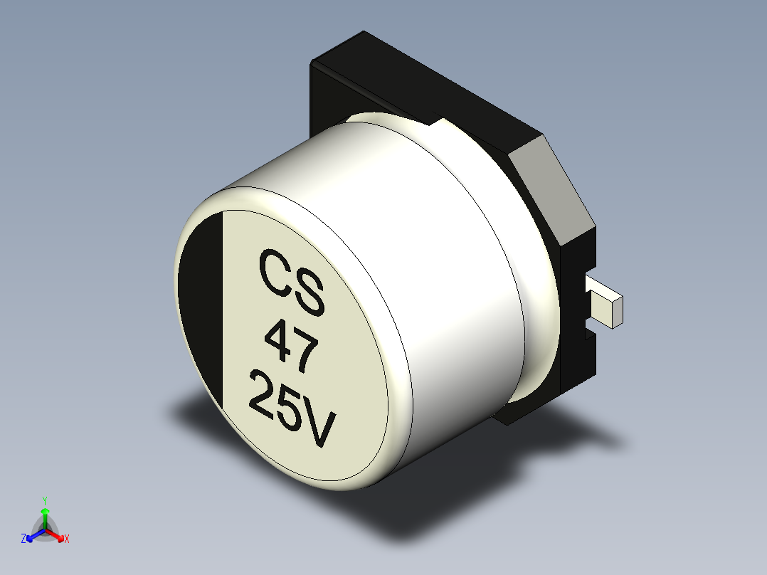 CS-47 25V 电容器主视图