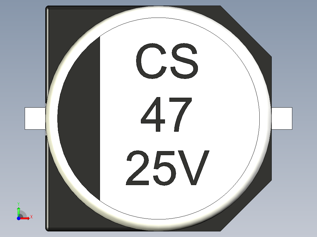 CS-47 25V 电容器前视图