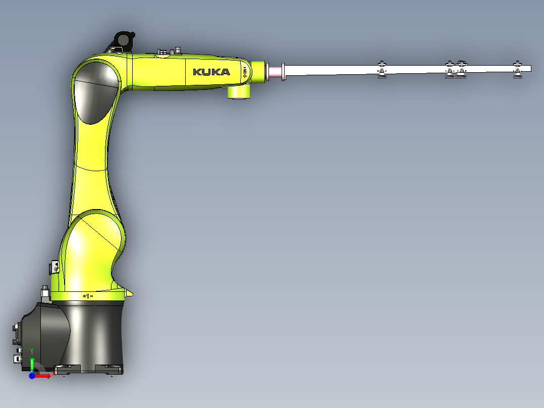 冲床机器人取料抓具设计前视图