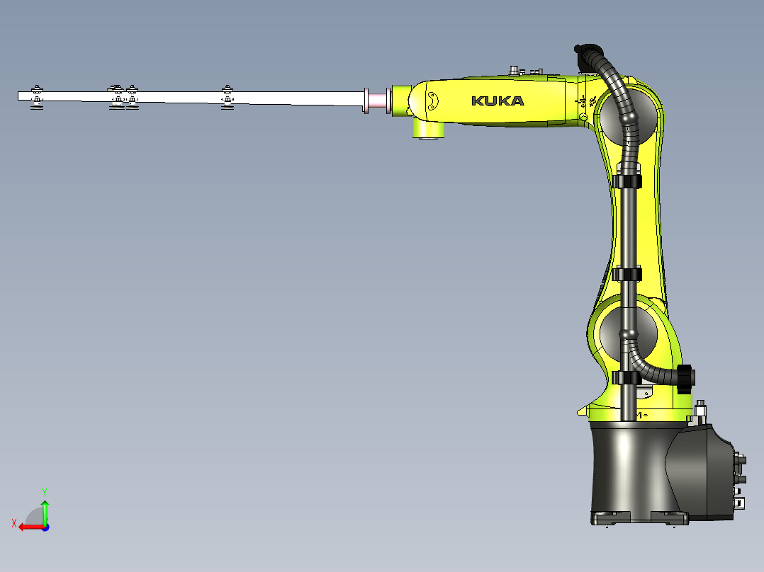 冲床机器人取料抓具设计后视图