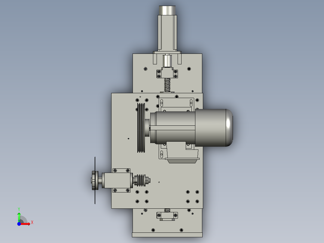 h切割部位装配体g前视图
