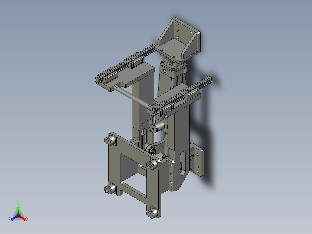 微调机构辅助定位正等轴测图