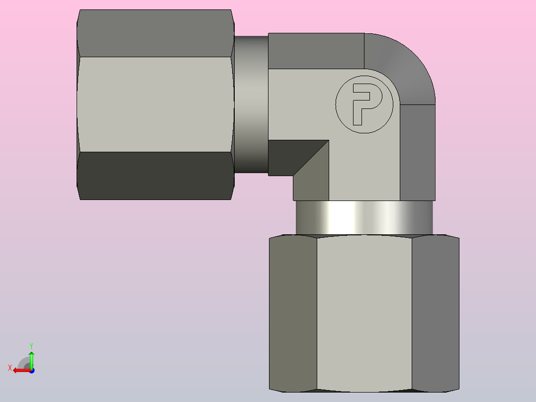 EO管接头弯头W06LL71.igs后视图