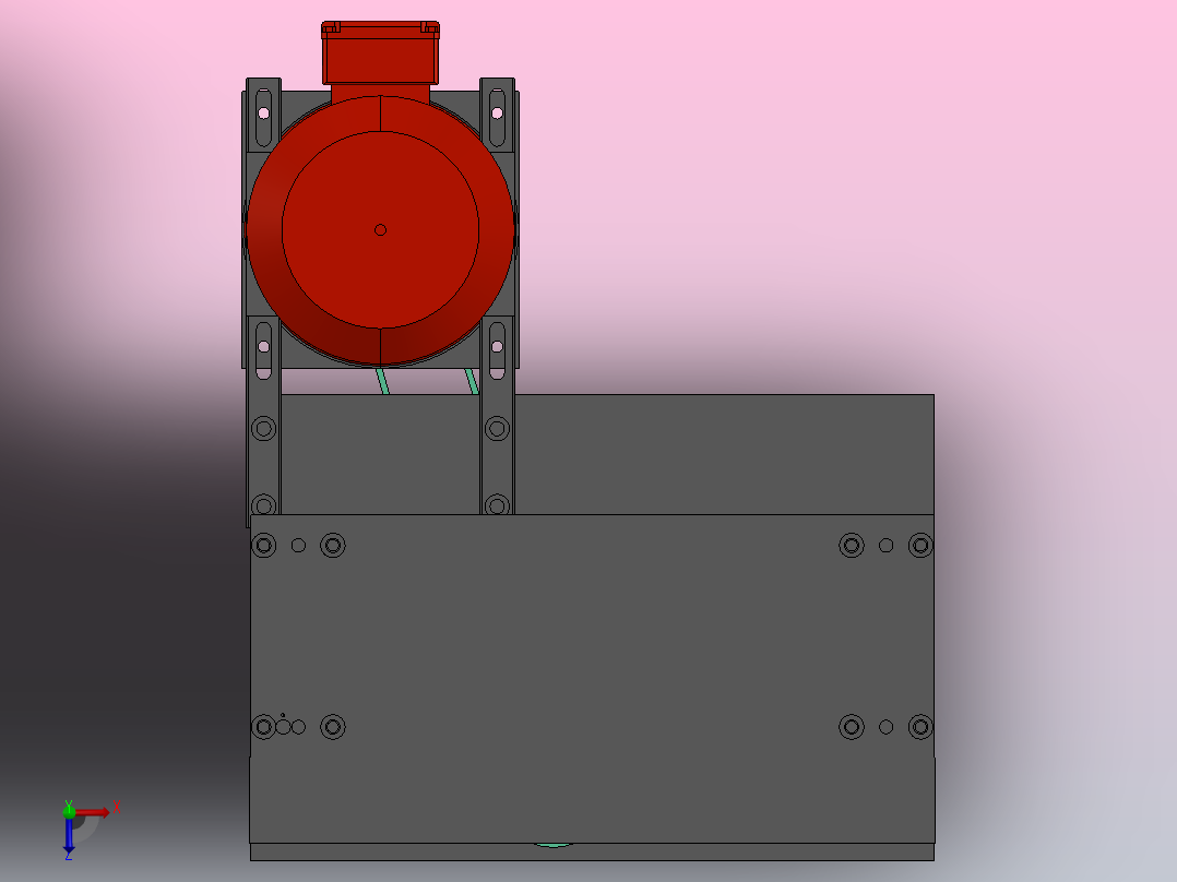 双丝杆抬升机构俯视图