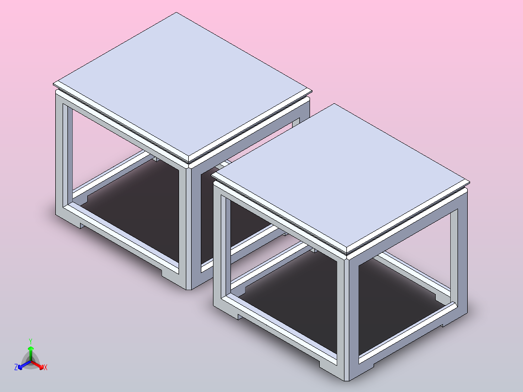 凳子正等轴测图