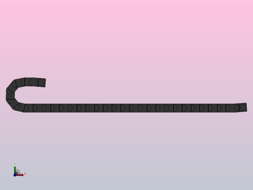 弯曲半径135内高60两侧打开型桥式拖链_DMD60BD-30-200-135R-30前视缩略图