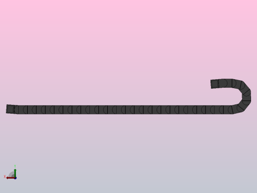 弯曲半径135内高60两侧打开型桥式拖链_DMD60BD-30-200-135R-30后视缩略图