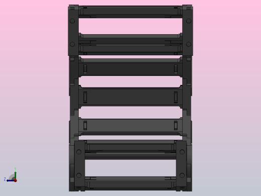 弯曲半径135内高60两侧打开型桥式拖链_DMD60BD-30-200-135R-30右视缩略图