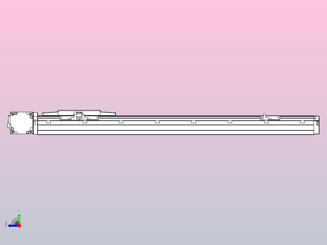 机器人皮带驱动直线轴TPA-GCB-120-P70-L500-DL-M20-N3右视图