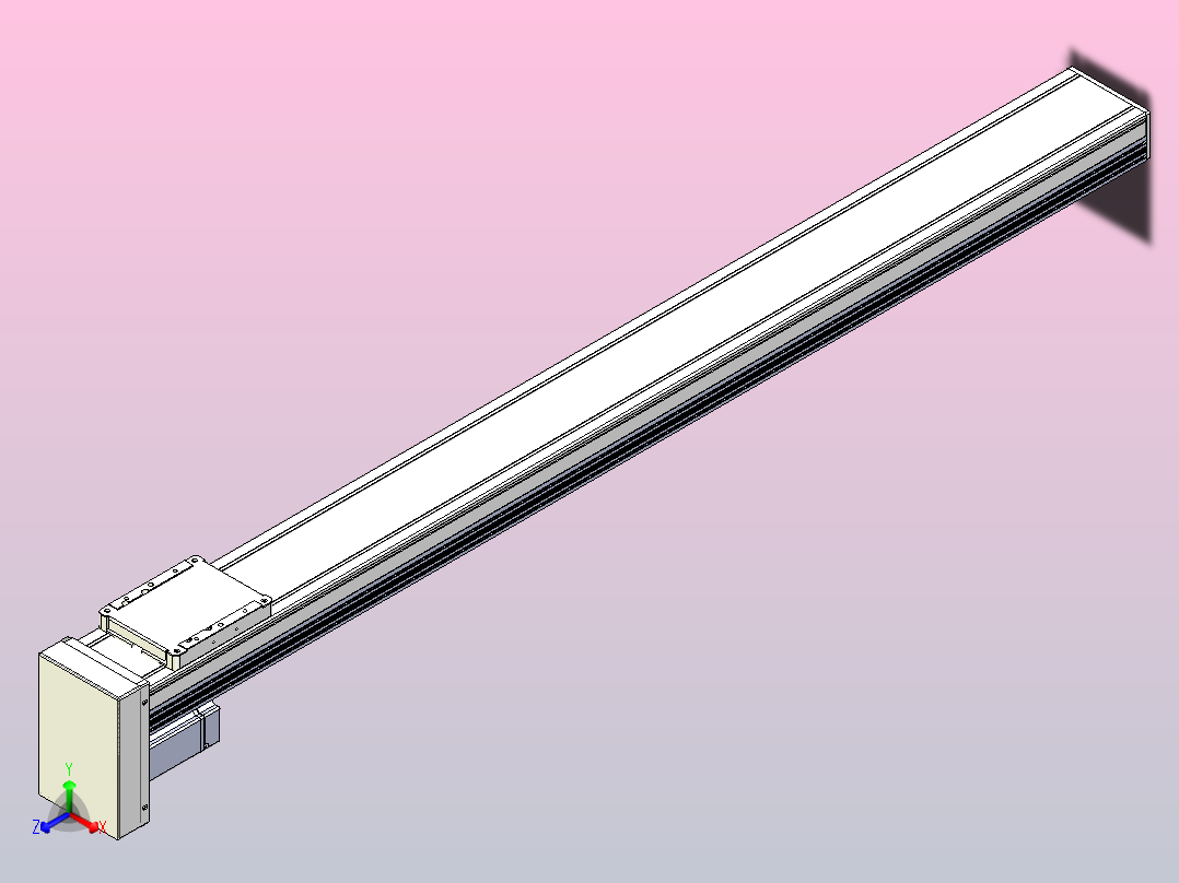 滚珠丝杠直线轴带导轨全封闭TPA-HCR-105D-1610C-L1100-MP-Y-P40-N3主视图