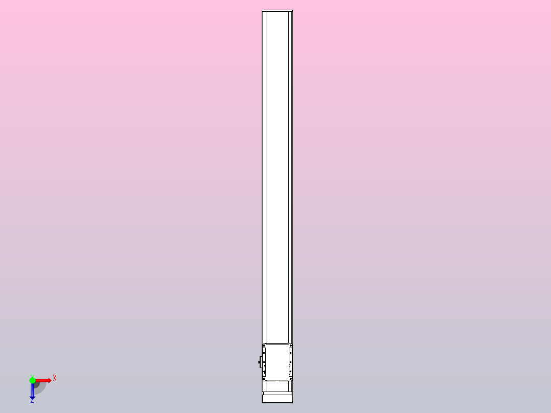 滚珠丝杠直线轴带导轨全封闭TPA-HCR-105D-1610C-L1100-MP-Y-P40-N3俯视图
