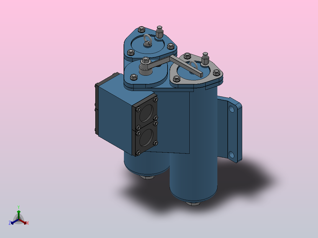 SPL系列双通网片式油滤器(SPL15-40)_SPL40主视图